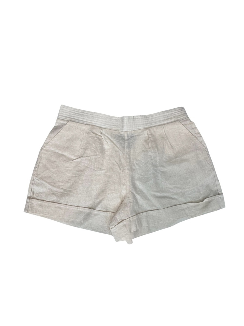 By & By linen blend ivory shorts Women’s  Shorts Sz L
